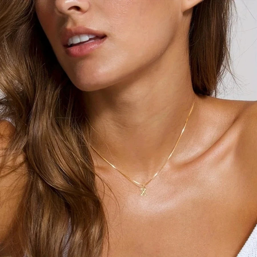 Golden Initial Necklace