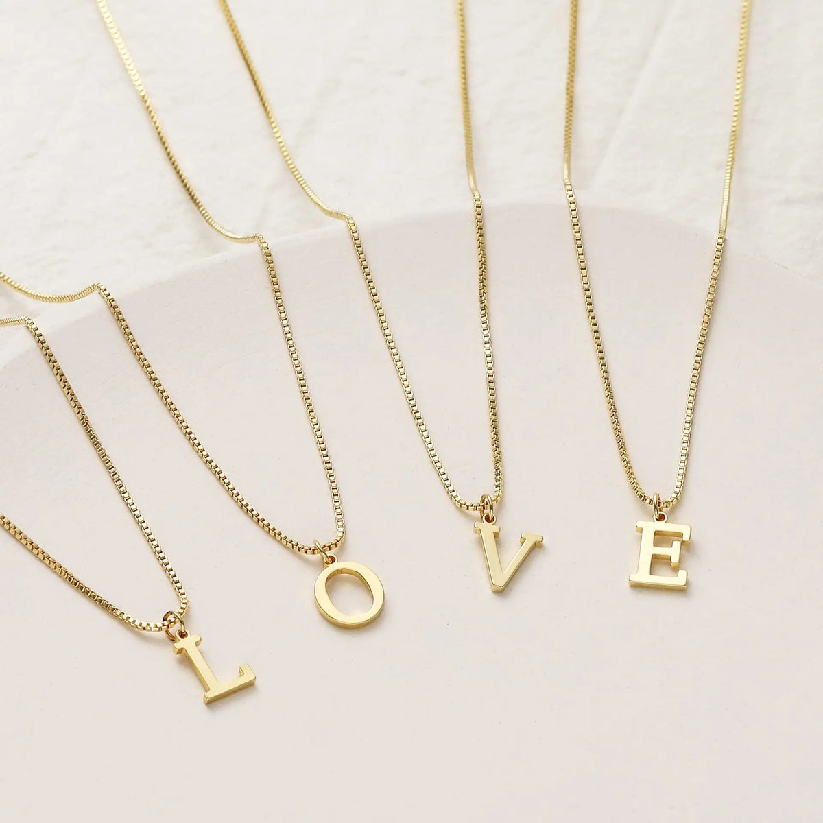 Golden Initial Necklace