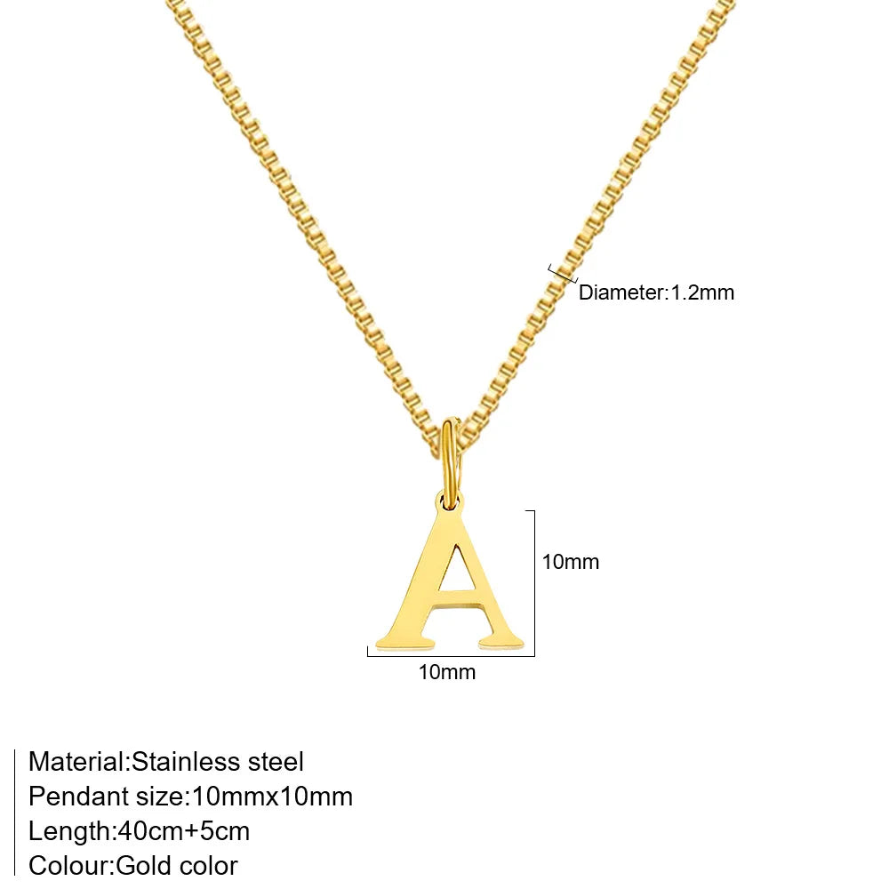 Golden Initial Necklace