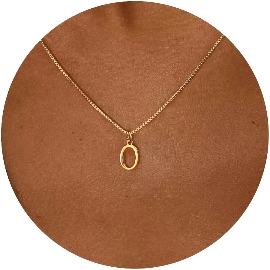 Golden Initial Necklace
