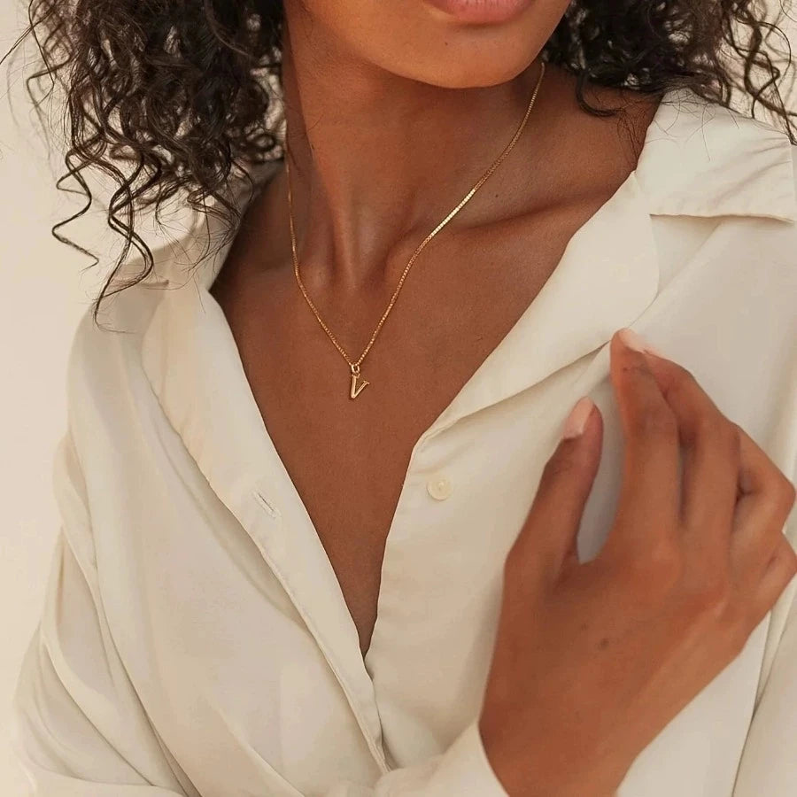 Golden Initial Necklace