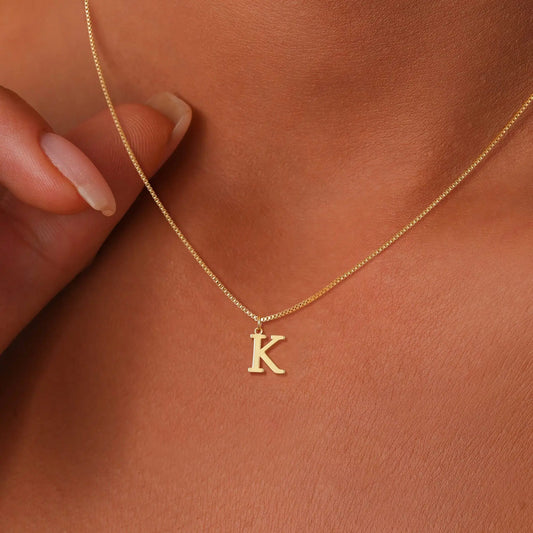 Golden Initial Necklace