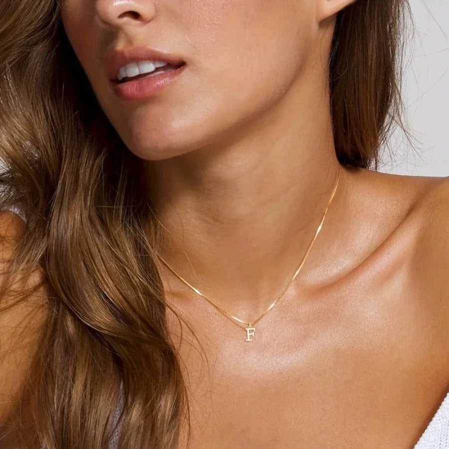 Golden Initial Necklace