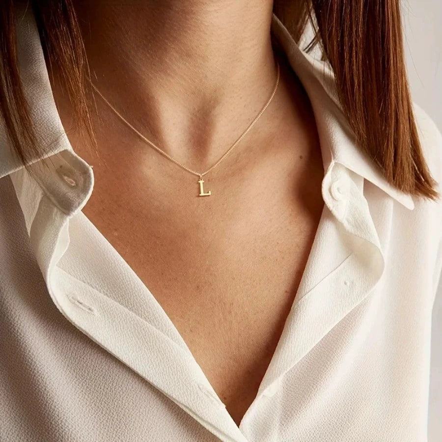 Golden Initial Necklace